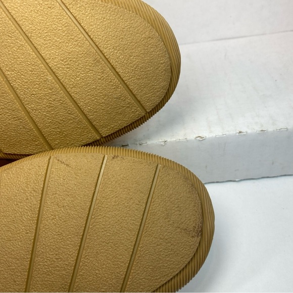 Hush Puppies Orange Suede Moccasins Fur Lined Loafer Slippers Women's Size 9 - Picture 13 of 15